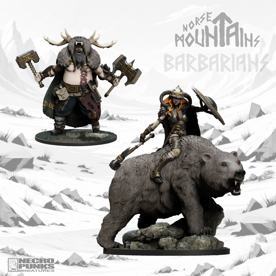 BARBARIANS - Bear Rider/War Druid - BUNDLE #17